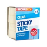 Clear Sticky Tape 25m 4pk