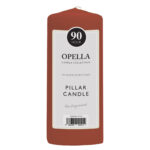 Opella Large Pillar Red Church Candle Unscented