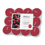 Opella Tealight Candle 12pk Berry