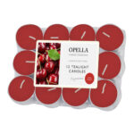 Opella Tealight Candle 12pk Dark Cherry