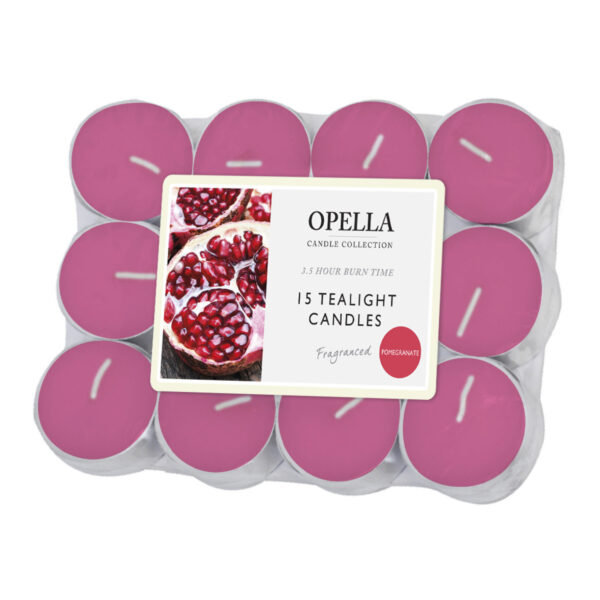 Opella Tealight Candle 12pk Pomegranate