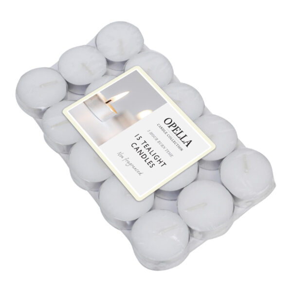 Opella Tealight Candle 15pk Unscented