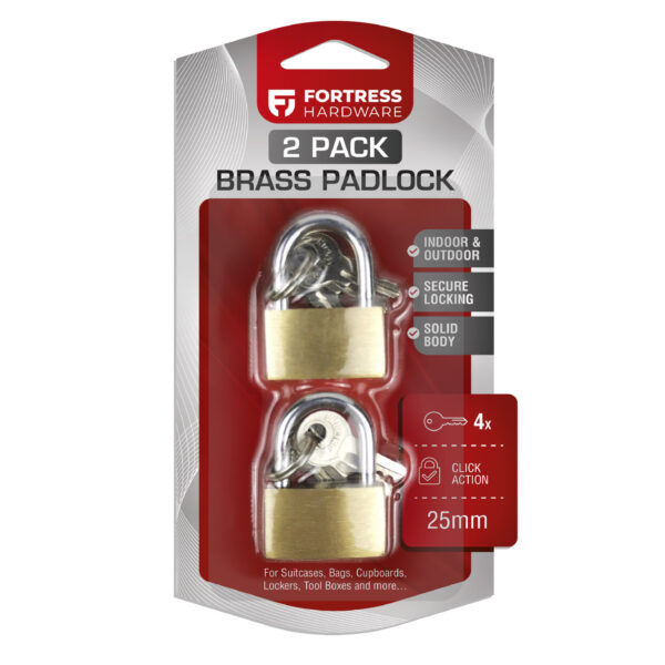 Pad lock 2pc Brass