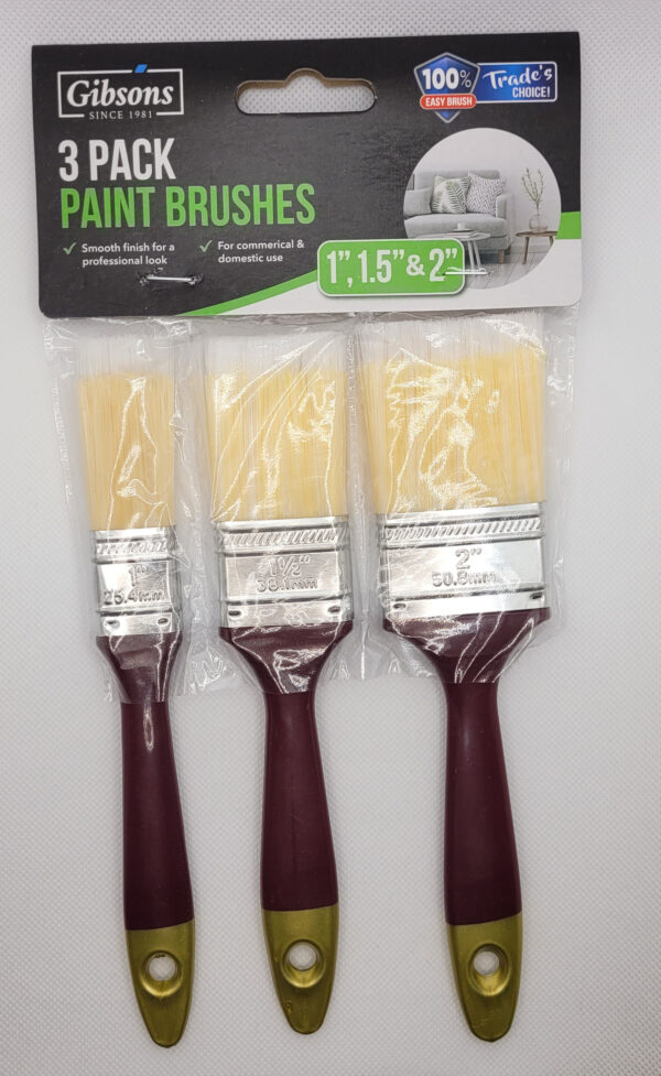 Paint Brush 3 pack 1" 1.5" 2"