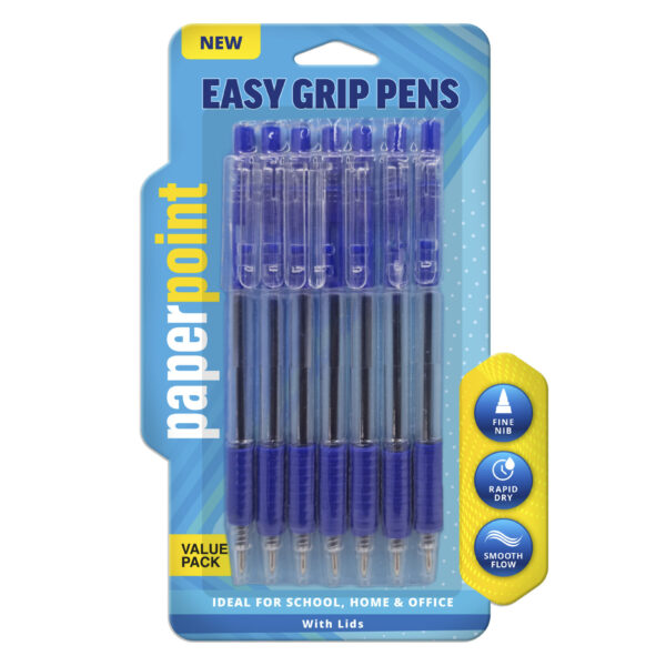 Pens Push Type Blue 7pk