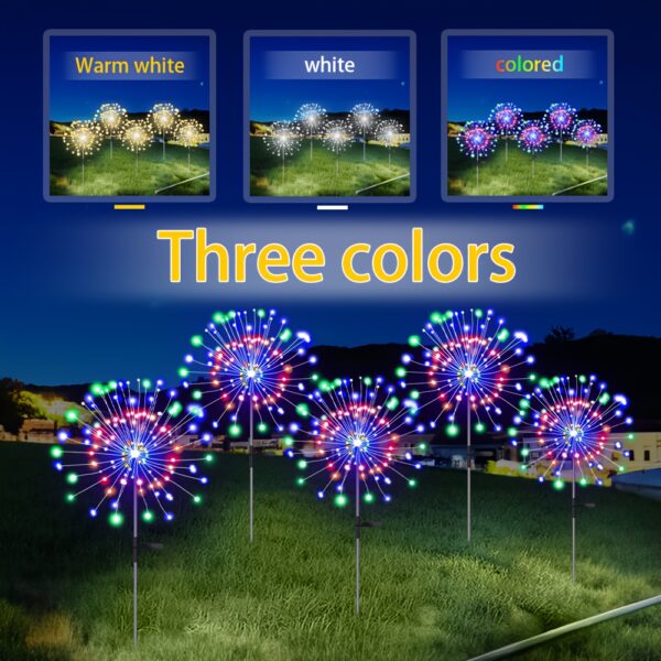 8 Lighting Modes Outdoor Solar LED Smart Lights, Solar Festival Viewing Decorative Lights for Garden Pathway and Patio Villa Illumination - Image 4