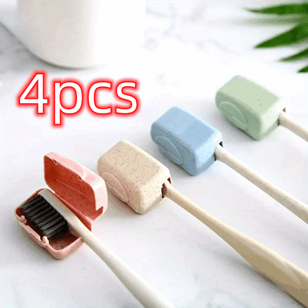 4pcs Multi-Color PVC Toothbrush Head Covers - Portable, Durable Protection for Electric & Manual Brushes, Ideal for Travel & Daily Use - Image 13