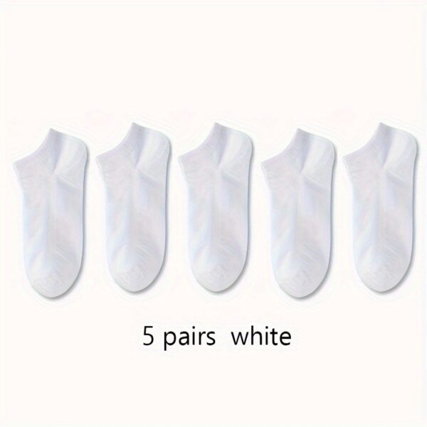 5/10/20 Pairs of Unisex Simple Solid Color Breathable And Comfortable Short Socks, Suitable for All Seasons. - Image 5