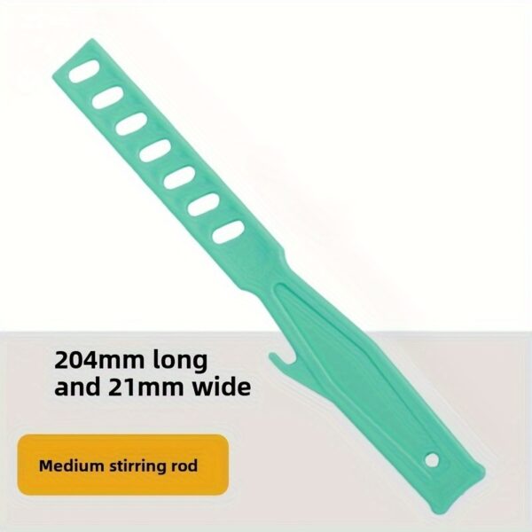 No-Power Mixing Tool Silicone Paint Stirring Stick with Green Handle | Latex & Acrylic Color Mixing Rod | DIY Home Decoration Paint Mixer | Ergonomic Non-Slip Grip | Easy-Clean Reusable Coating Tool for Even Finish - Image 5