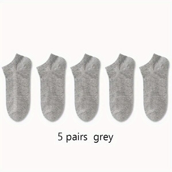 1/5/10 Pairs of Comfortable Breathable Ankle Socks for Men and Women - Perfect for Spring and Summer - Image 8
