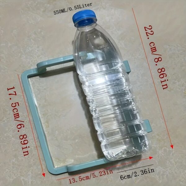 Reusable Plastic 1pc Over-the-Cabinet Garbage Container - Bag Holder Rack For Kitchen, Pantry, Garage & Bathroom - Image 11