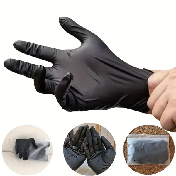 10/20/50pcs Heavy Duty Disposable Nitrile Gloves, Powder-Free, Latex-Free, Waterproof, Ambidextrous for Home Cleaning, Kitchen, Outdoor Use, Household Cleaning Gloves|Nitrile Gloves|Powderfree Gloves - Image 2
