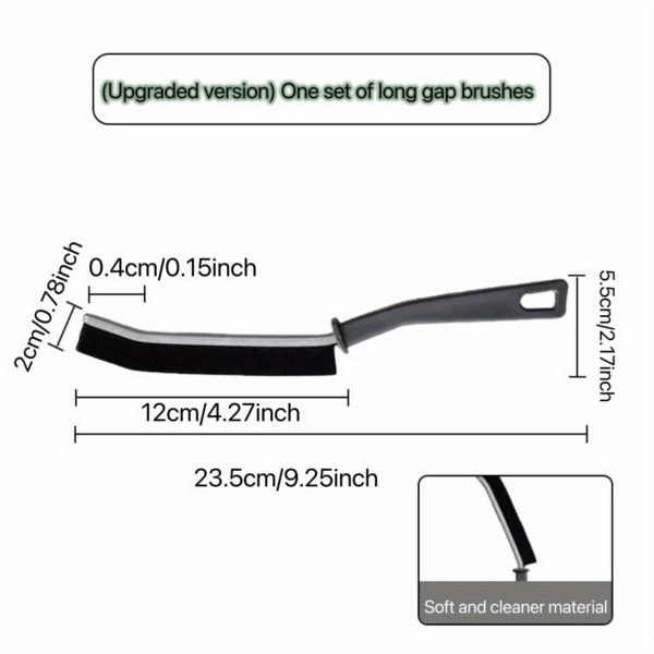 1pc Bathroom Crevice Brush, Toilet Kitchen Tile Corner Cleaning Brush, Multifunctional Window Seam Groove Dust Brush, Hard Bristle Brush, Household Cleaning Tools - Image 20