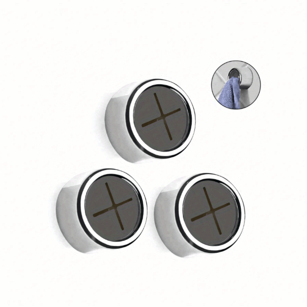 1/3/8pcs Kitchen Towel Holder, Self Adhesive Wall Dish Towel Hook, Round Wall Mount Towel Holder For Bathroom, Kitchen And Home, Wall, Cabinet, Garage, No Drilling Required - Image 9