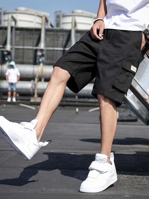 Mens Stylish Multi-Pocket Cargo Shorts - Comfortable Drawstring Waist for Summer - Versatile Bermuda Length - Image 19