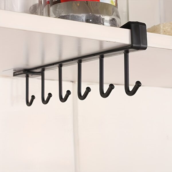 1pc Multifunctional 6-Hook Kitchen Storage Rack - A Suitable Solution for Organizing Cups, Mugs And Clothes in The Kitchen And Dining Room - Image 5