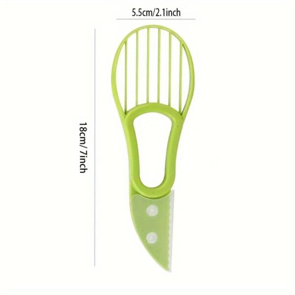 1pc, 3-in-1 Multifunctional Avocado Peeler, Fruit Meat Separator, Meat Scraper, Creative Kitchen Gadgets Kitchen Accessories - Image 3