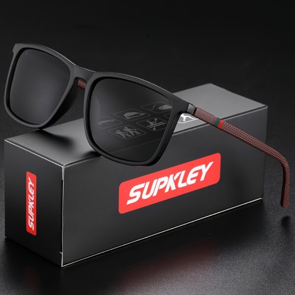 SUPKLEY Men'S Sports Sunglasses with Polarization, Lightweight Square Design, Comfortable Fit, Eyewear Accessory Comes with Original Packaging - Image 5