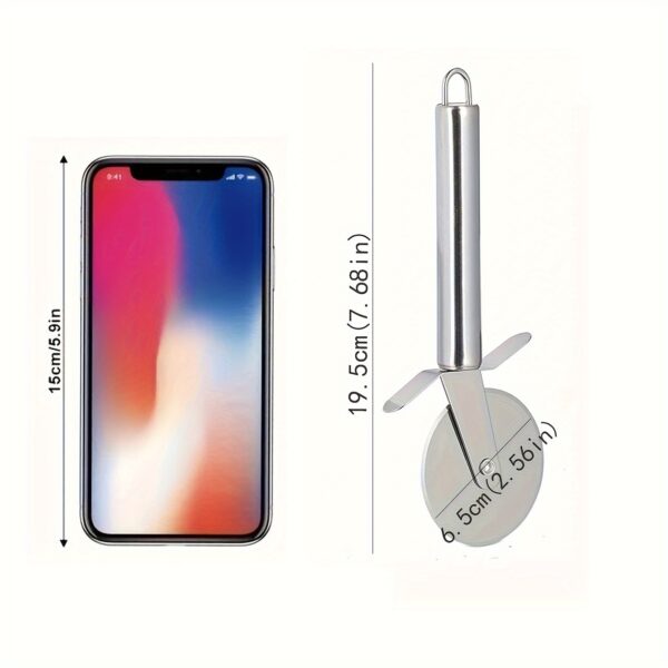 Effortlessly Roll Out Perfect Pizza with this Stainless Steel Pizza Wheel Knife Kitchen Accessories - Image 4