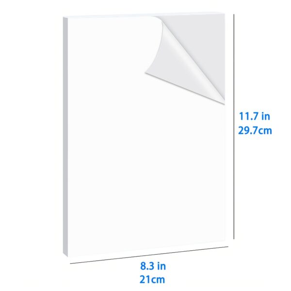 20 Sheets A4 210x297mm (8.3x11.7") Premium Printable Vinyl Sticker Paper - Matte White Waterproof, Fast-Drying Inkjet Stickers with Vivid Colors, Tear-Resistant & Fade-Proof for Laminated Documents, Labels, Crafts, Durable Labeling | Professional Grade | - Image 2