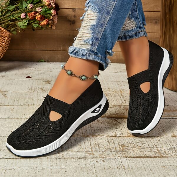 Women's Casual Slip-On Sneakers - Breathable Fabric, EVA Sole, Low-Top Design in Red, Blue, Purple, Gray, Black, Brown - Comfortable All-Season Footwear, Ladies Sneakers - Image 19