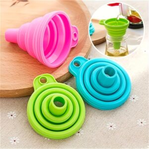 1pc, Foldable Mini Telescoping Funnel, Used For Pouring Oil In The Kitchen, Anti-splash, Canned Liquid For Household Kitchen Refueling