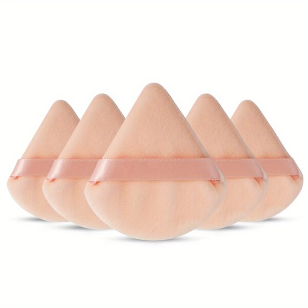 Powder Puff 5 PCS Makeup Puff Face Soft Triangle Powder Puffs For Loose Powder Mineral Powder Body Powder Velour Cosmetic Foundation Sponges Blender Beauty Makeup Tools, 6 Colors, Beauty Blender - Image 7