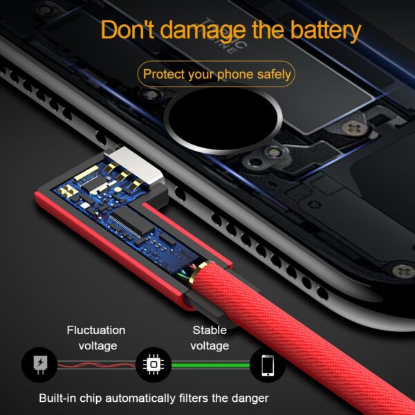Ultra-Fast 90-Degree USB Charging Cable - Rapid Power Delivery, Tangle-Free Design, Wide Compatibility for iPhone 14/13/12/11/X/8/7/7Plus/6/6S/5, iPad, and More Devices - Image 11