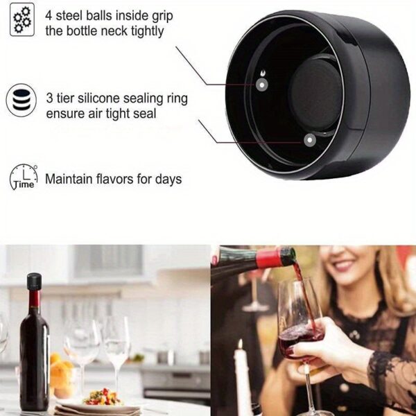 1pc/2pcs New Vacuum Wine Stoppers For Hotel Reusable Champagne Bottle Stoppers Wine Sealer Cap Set Leak-proof Preserver For Restaurant - Image 16