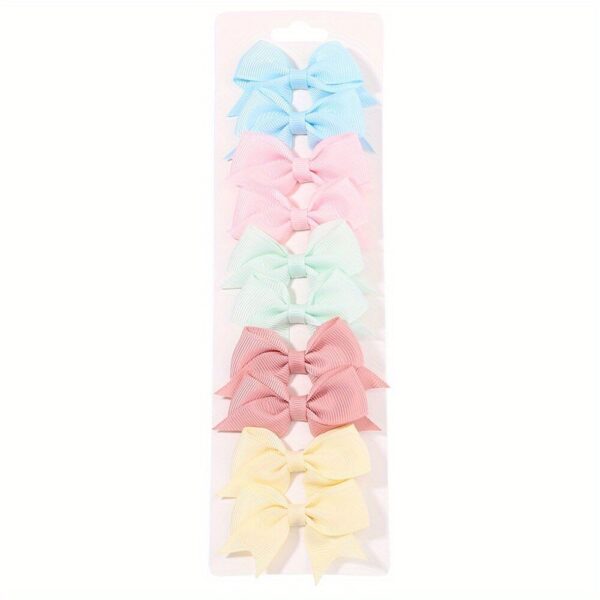 [10pcs Baby Bow Clips] 10pcs Adorable Baby Girls Bow Hair Clips | Perfect For Stylish Headwear, Ideal Choice For Gifts - Image 37