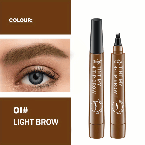 Waterproof Long-Lasting Microblading Eyebrow Pen - Creates Natural, Defined Brows With Micro-Fork Tip Applicator - Perfect Gift For Women With All Skin Types A Wild Eyebrow Easy To Use Easy And Fast Eyebrow Brush - Image 4