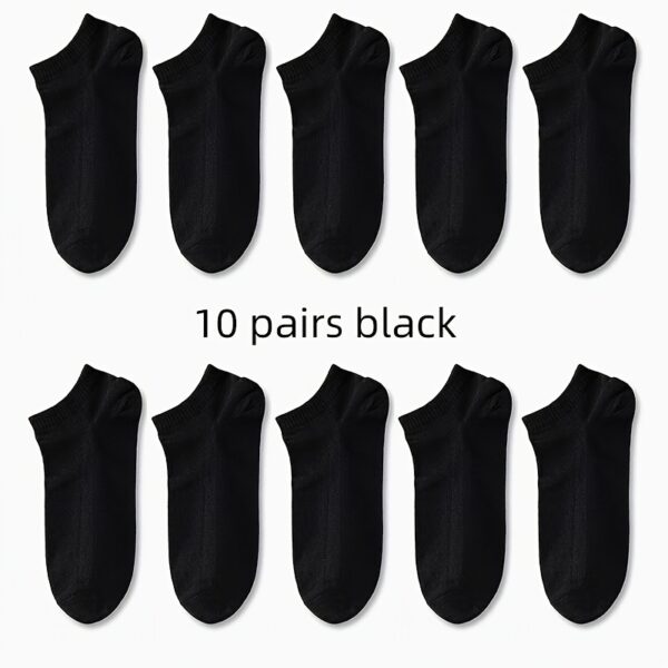 5/10/20 Pairs of Unisex Simple Solid Color Breathable And Comfortable Short Socks, Suitable for All Seasons. - Image 12