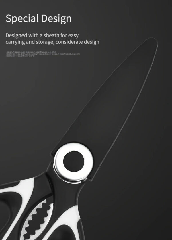 1pc, Kitchen Scissors, Poultry Shears, Kitchen Shears, Kitchen Fish Bone Scissors, Multifunctional Stainless Steel Chicken Bone Scissors For Duck Fish, Food Scissors, Kitchen Meat Scissors, Nut Opener, Bottle Opener, Kitchen Accessories - Image 16