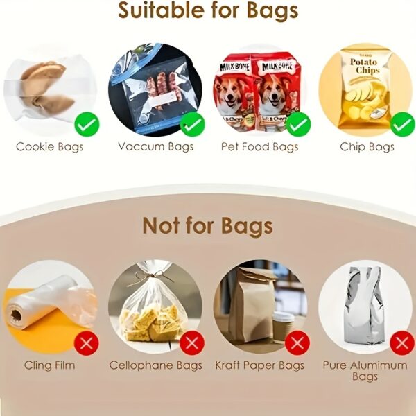 Mini Hot Bag Sealer Packaging Sealer Bag Hot Plastic Food Bag Sealing Portable Sealer Packaging Kitchen Accessories Household Vacuum Sealer: Keep Snacks Fresh, Easy To Carry! - Image 10