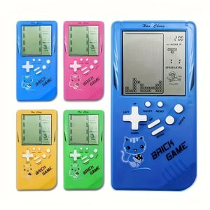 Retro Console: Multi-brick design, portable - a gift for party players, made of plastic, classic arcade toys.