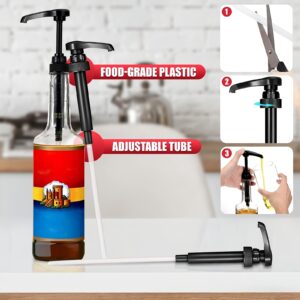 Coffee Syrup Pump (Fits 25.4 Oz/750ml) For Coffee Bars Accessories - Fits Torani, DaVinci, Skinny, Upouria, Holy Kakow, Monin And 1883, Fixed Angle Pump To Prevent Clogging, Spilling And Dripping