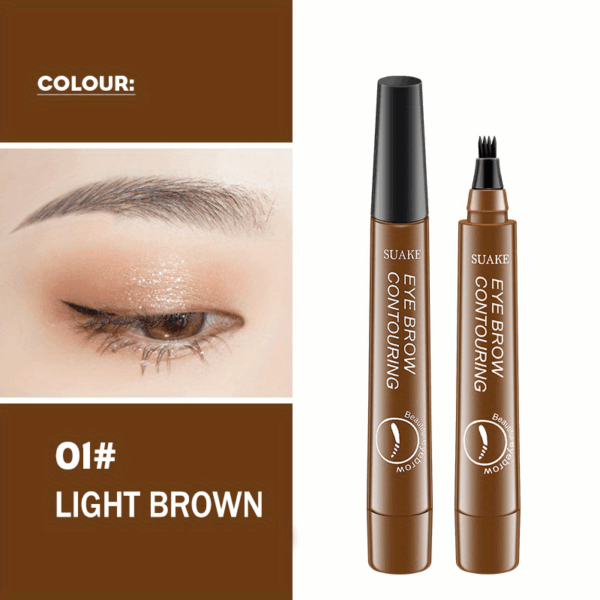 Eyebrow Tattoo Pen, Waterproof Long Lasting Microblading Eyebrow Pencil With A Micro-Fork Tip Applicator, Creates Natural Eyebrow Makeup, Draw Clear Eyebrows, Gifts For Women - Image 4
