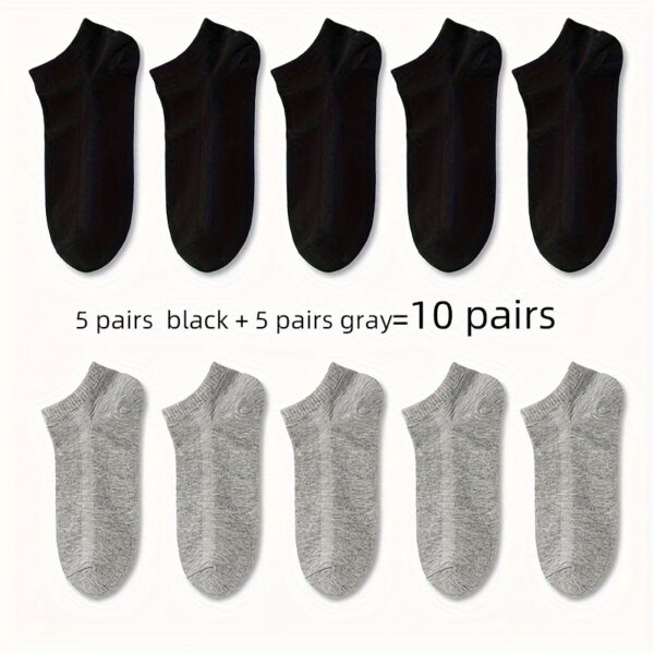5/10/20 Pairs of Unisex Simple Solid Color Breathable And Comfortable Short Socks, Suitable for All Seasons. - Image 10