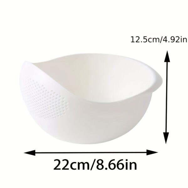 1pc/2pcs/3pcs Multi-Functional Kitchen Washing Basket Basin - Drain Water, Wash Rice, Perfect For Cleaning Vegetables And Fruits, And More With Convenient Features - Ideal For Various Uses And Users, Kitchen Accessories - Image 4