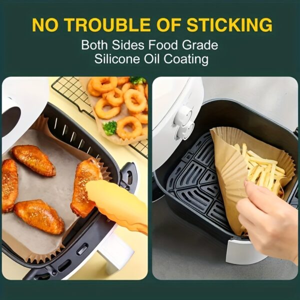 10/50/100pcs Disposable Square Paper Air Fryer Liners, 6.3'' Large Size Paper Basket Bowls, Non-Stick Baking Trays, Oven Accessories, Multi-Functional Kitchen Gadgets & Accessories - Image 24