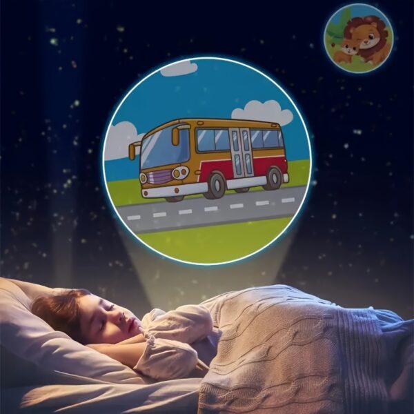 A Flashlight Projector with 32 Patterns, Featuring Fun Designs of Dinosaurs, Animals, And Ocean Themes, Along with Various Fruits And Numbers, Making It an Educational Toy for Bedtime. - Image 13