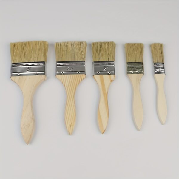 1/2pcs Thickened Wooden Handle Paint Brush, 1 Inch, 1.5 Inch, 2 Inch, 2.5 Inch, 3 Inch, 4 Inch, Wooden Handle Brush, Barbecue Brush, Various Bristles Brush, Paint Brush, Industrial Brush, Paint Brush, Soft Bristles Brush, BBQ Brush, Cleaning Brush - Image 29