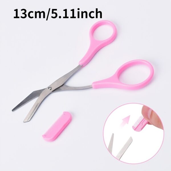 Eyebrow Trimmer Scissor With Comb Lady Woman Men Hair Removal Grooming Shaping Stainless Steel Eyebrow Remover Makeup Tool - Image 8