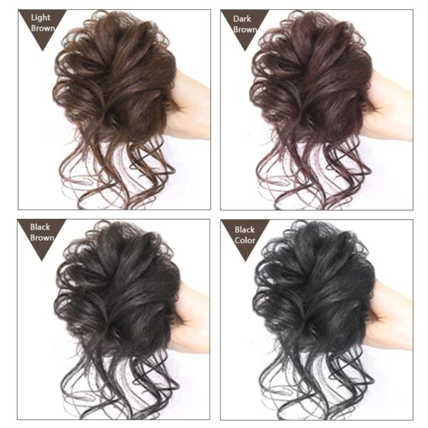 Add Volume and Style with Synthetic Messy Curly Hair Bun Chignon Scrunchy Hair Band! Hair Accessories Halloween Christmas - Image 32
