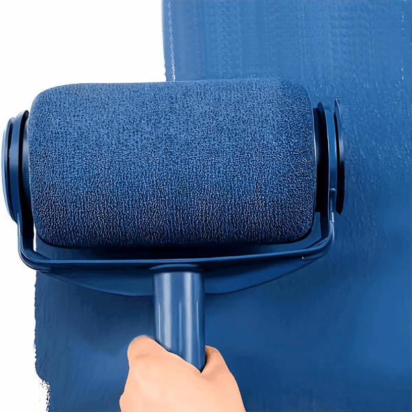 1pc Multifunctional Sponge Paint Roller Brush with Telescopic Handle – Thick, Durable Plastic Fiber Bristles for Effortless Wall Painting, No Dead Angle Coverage, Blue & White Design - Image 16