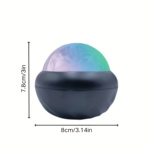 1pc USB-Powered LED Rainbow Light Projector - 360° Rotating Colorful Ambiance Lamp, Resin Material, Non-Rechargeable Button Battery, Ideal for Bedroom & Living Room Decoration, Unique Gift Idea - Image 2
