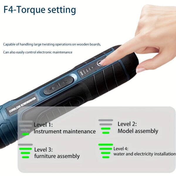 3.6V lithium cordless screwdriver Cordless Electric Screwdriver Set Power Screwdriver 4 torque setting - Image 9
