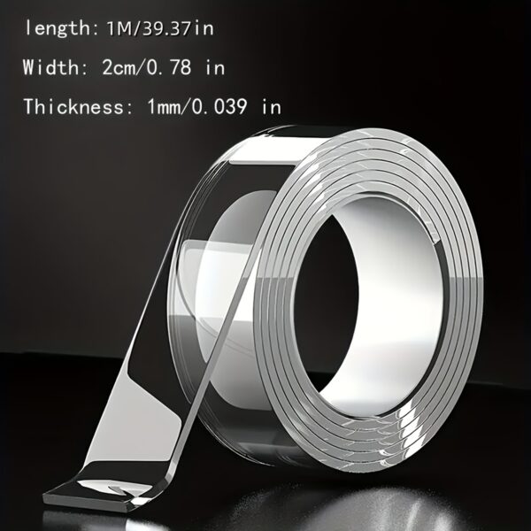 Nano Double-sided Adhesive High Viscosity Powerful Traceless Wall Thickening Glue Photo Frame Hook Nail-free - Reusable, Traceless and Washable - Suitable for Home, Office and Car - Image 3