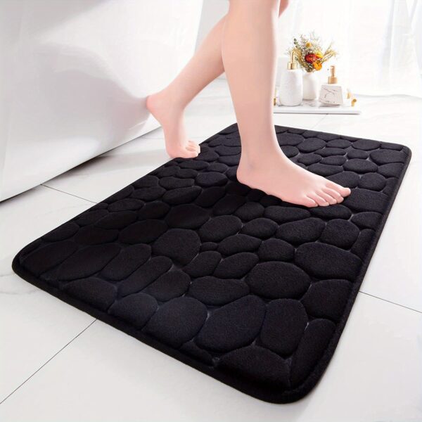 1pc Soft and Comfortable Memory Foam Bath Rug with Cobblestone Embossment - Rapid Water Absorbent and Washable - Non-Slip - Perfect for Shower Room and Bathroom Accessories, Bathroom decorations, kitchen Area Rugs, bedrooom, Bathroom Accessories - Image 12