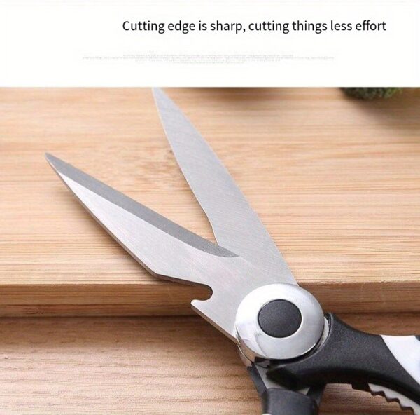 1pc, Kitchen Scissors, Poultry Shears, Kitchen Shears, Kitchen Fish Bone Scissors, Multifunctional Stainless Steel Chicken Bone Scissors For Duck Fish, Food Scissors, Kitchen Meat Scissors, Nut Opener, Bottle Opener, Kitchen Accessories - Image 18